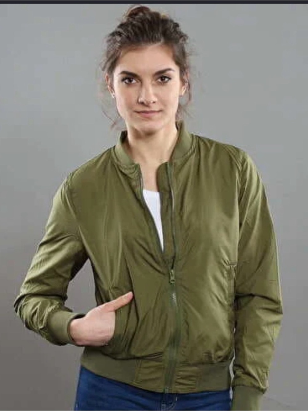 GAP Olive Green Women's Bomber Jacket
